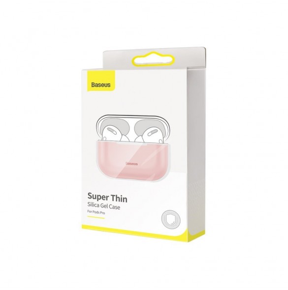 Baseus Silica Gel Case Protector för Apple Airpods Pro - Rosa Grey