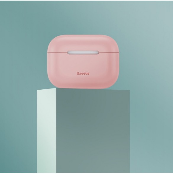 Baseus Silica Gel Case Protector för Apple Airpods Pro - Rosa Grey