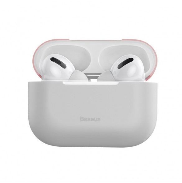 Baseus Silica Gel Case Protector för Apple Airpods Pro - Rosa Grey