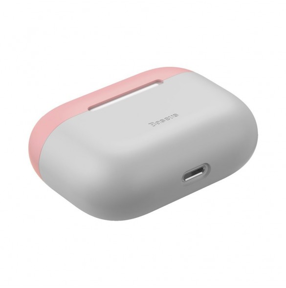 Baseus Silica Gel Case Protector för Apple Airpods Pro - Rosa Grey