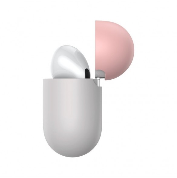 Baseus Silica Gel Case Protector för Apple Airpods Pro - Rosa Grey