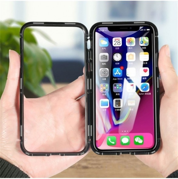 JollyFX Magnetic Case Full Body Fram och Bak Skal till Samsung Galaxy S10e - Svart