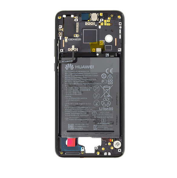 Huawei P20 Mellanhölje - Svart (Service Pack)