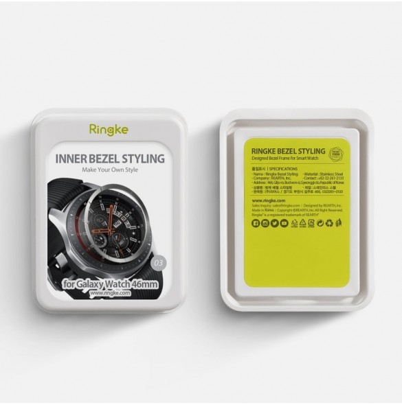 Ringke RGSG0057 Bezel Styling fodral kuvertring Samsung Galaxy Watch 46mm / Gear S3 Gear S3 Classic - Silver