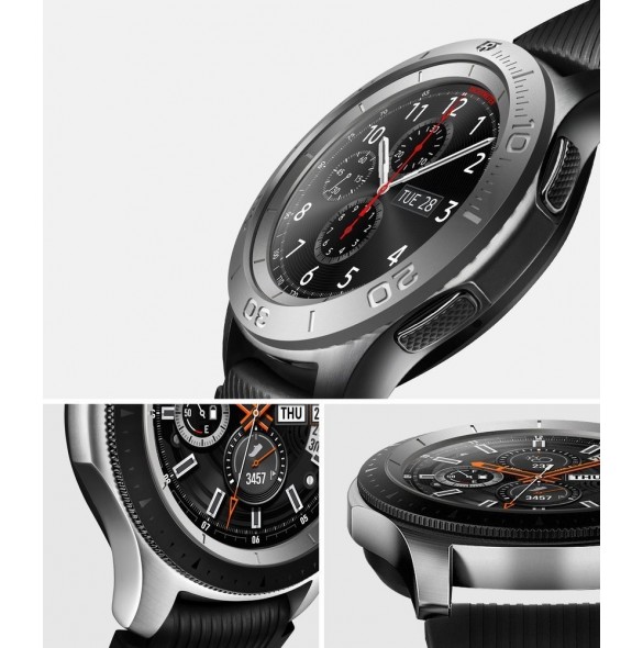 Ringke RGSG0057 Bezel Styling fodral kuvertring Samsung Galaxy Watch 46mm / Gear S3 Gear S3 Classic - Silver