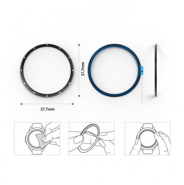 Ringke RGSG0057 Bezel Styling fodral kuvertring Samsung Galaxy Watch 46mm / Gear S3 Gear S3 Classic - Silver