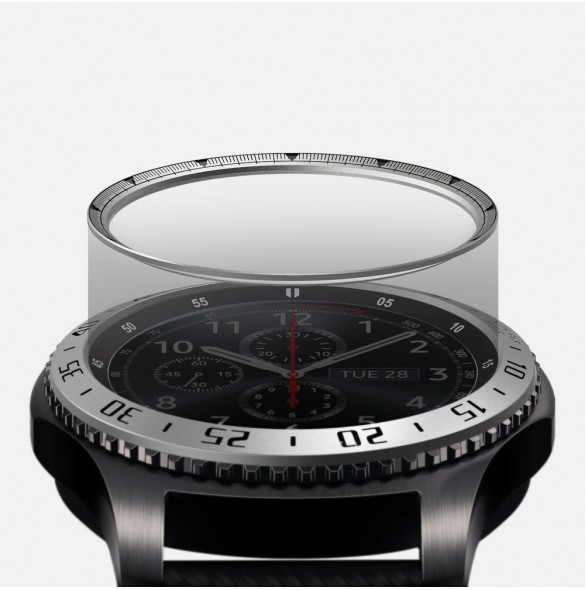 Ringke RGSG0057 Bezel Styling fodral kuvertring Samsung Galaxy Watch 46mm / Gear S3 Gear S3 Classic - Silver