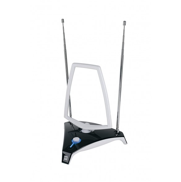 One For All SV 9360 HDTV Indoor Digital Antenna - Suitable for DVB-T & DVB-T2 - Full HD Ready - Vit / Svart