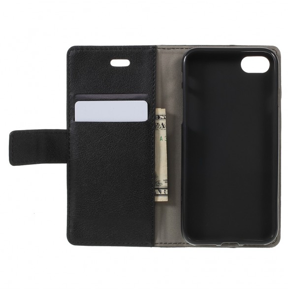 JollyFX Plånboksläderfodral till iPhone 8 / iPhone 7 - Svart
