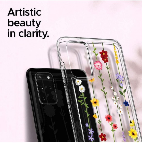 Blommaträdgård och mycket snyggt fodral till Samsung Galaxy S20 Plus.