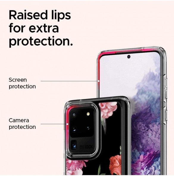 Rosblommigt och mycket elegant lock från Spigen.