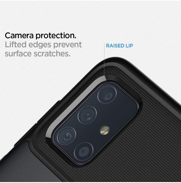 Skiffer i metall och mycket snyggt skal till Samsung Galaxy A71.