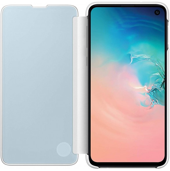 Samsung EF-ZG975CWEGWW Clear View Stående Cover med Intelligent Display för Samsung Galaxy S10 Plus - Vit