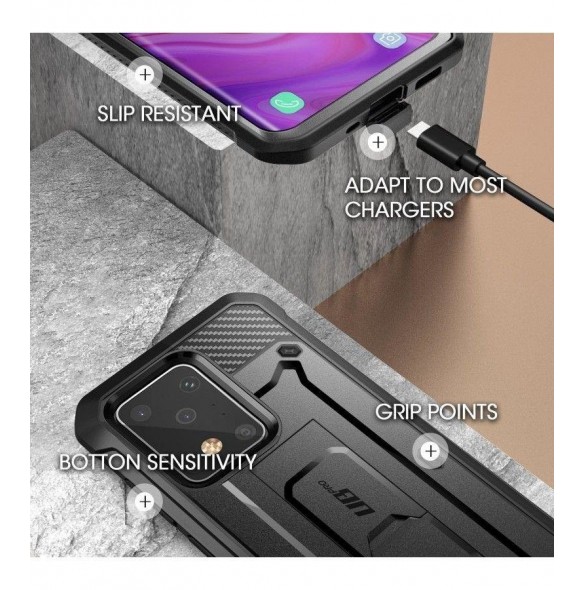 Svart och väldigt elegant lock till Samsung Galaxy S20 Ultra.