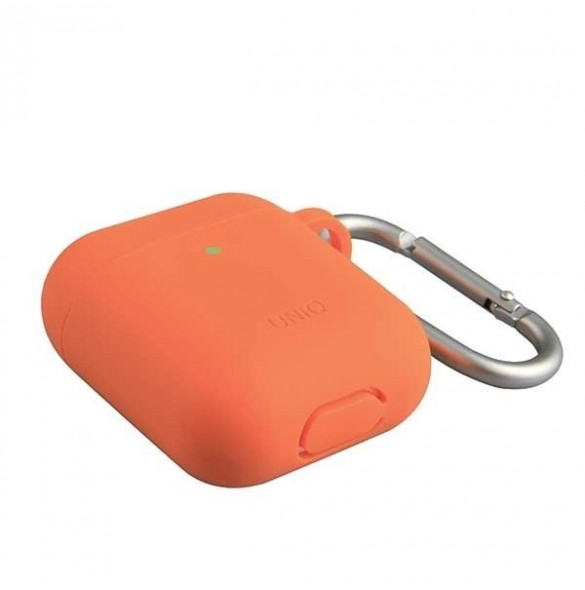 Detta fodral designat för laddningsfodralet med trådlös laddning av de ursprungliga AirPods-hörlurarna från UNIQ