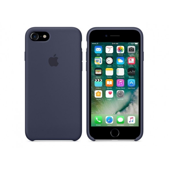 Apple MMWK2ZM/A Silikon Skal till iPhone 7, iPhone 8 - Kosmosblå