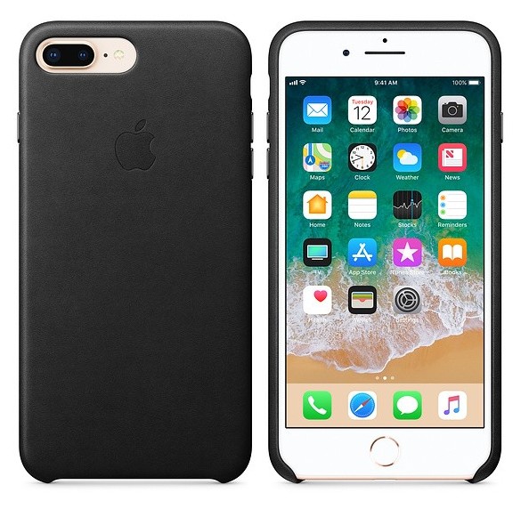 Apple MQHM2ZM/A Läderskal till iPhone 7 Plus, iPhone 8 Plus - Svart