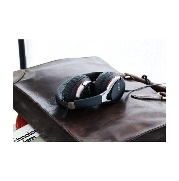 Sony MDR-10RC Hörlurar med mikrofon på örat, kabelansluten - Svart