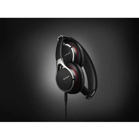 Sony MDR-10RC Hörlurar med mikrofon på örat, kabelansluten - Svart