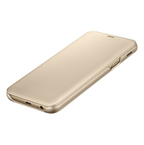 Gyllene och väldigt snygga omslag till Samsung Galaxy J6 2018.