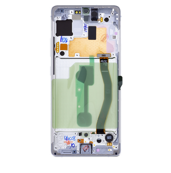 LCD-display + Touch Unit Samsung Galaxy S10 Lite - Prism vit (Service Pack)