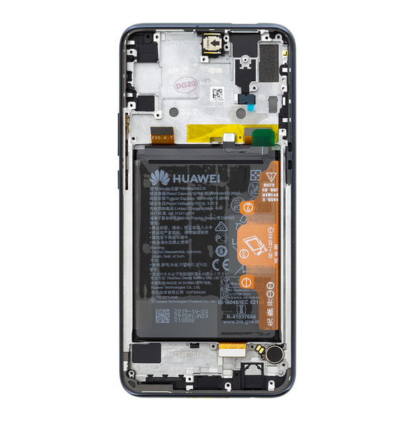 LCD-display + Touch Unit + Framsida Huawei Honor 9X - Svart (Service Pack)