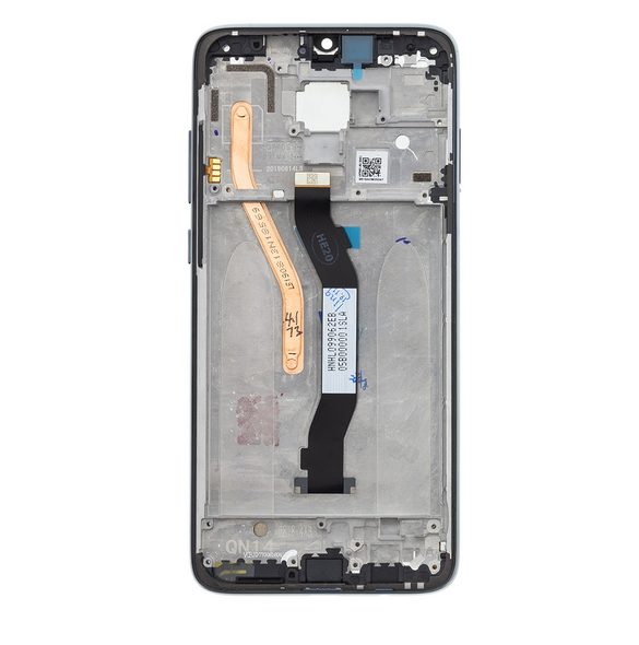 LCD-display + Touch Unit + Framsida för Xiaomi Redmi Note 8 Pro - Svart (Service Pack)
