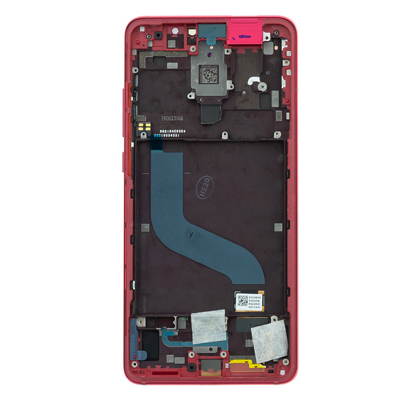 LCD-display + Touch Unit + Framsida för Xiaomi Mi9T - Röd (Service Pack)