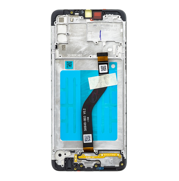 LCD-display + Touch Unit Samsung Galaxy A20s -Svart (Service Pack)