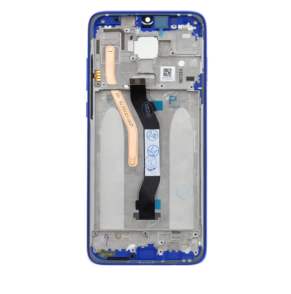 LCD-skärm + beröringsenhet + framsida för Xiaomi Redmi Note 8 Pro - Blå