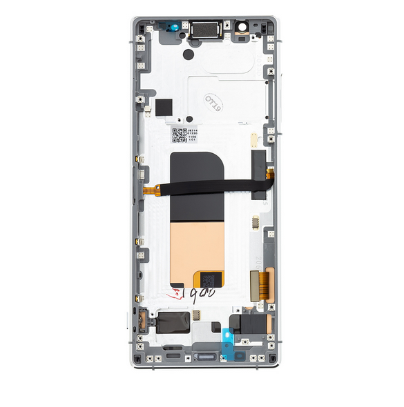 LCD-skärm + pekdon + främre skal Sony Xperia 5 - Grå (Service pack)