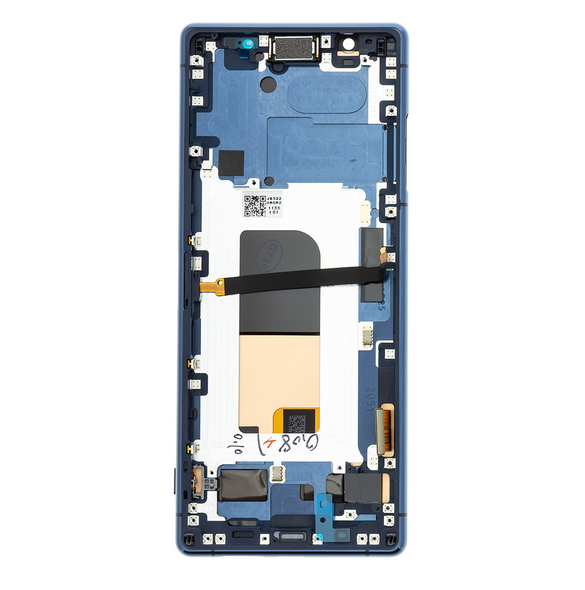 LCD-display + Touch Unit + Framsida Sony Xperia 5 - Blå (Service Pack)