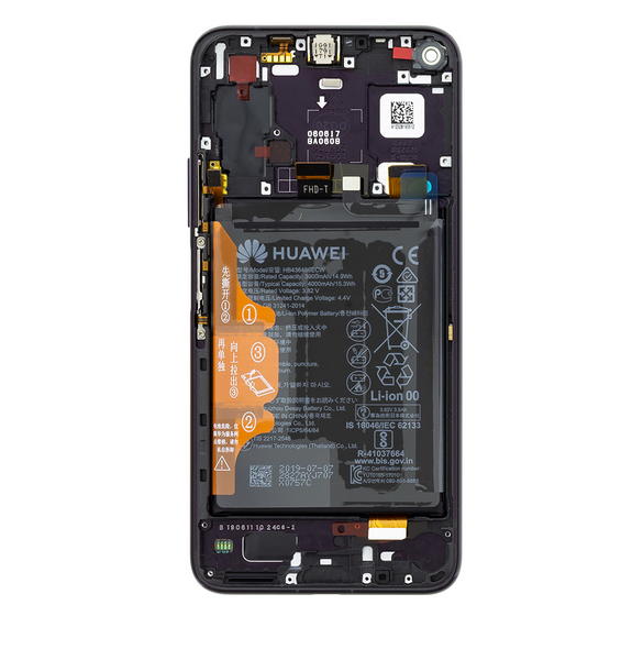 LCD-display + Touch Unit + Framsida Huawei Honor 20 Pro - Svart (Service Pack)