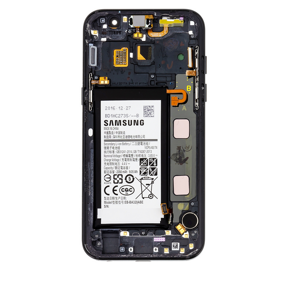 LCD-display + Touch Unit Samsung Galaxy A3 2017 - Svart (ny byteenhet)