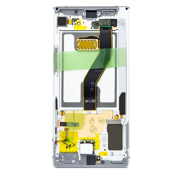 LCD-skärm + beröringsenhet Samsung Galaxy Note 10 Plus - Vit (Service Pack)