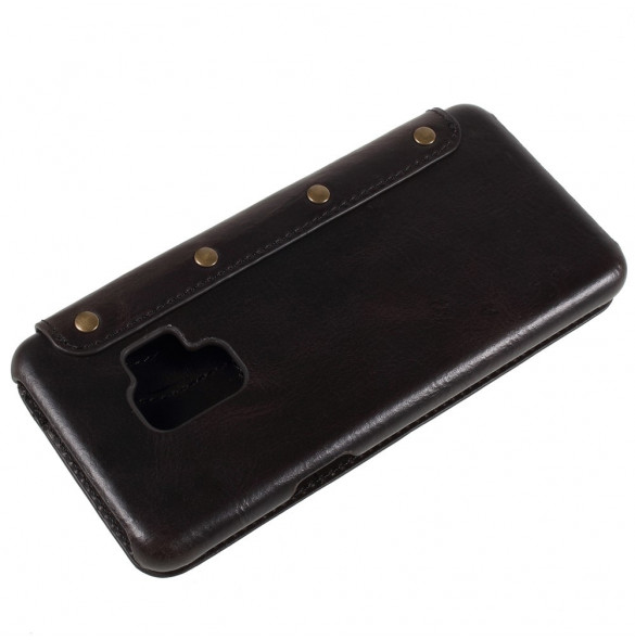 JollyFX Genuine Plånboksläderfodral till Samsung Galaxy S9 - Svart