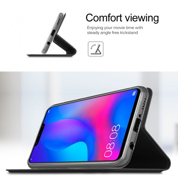 JollyFX Plånboksläderfodral till Huawei Nova 3 - Svart