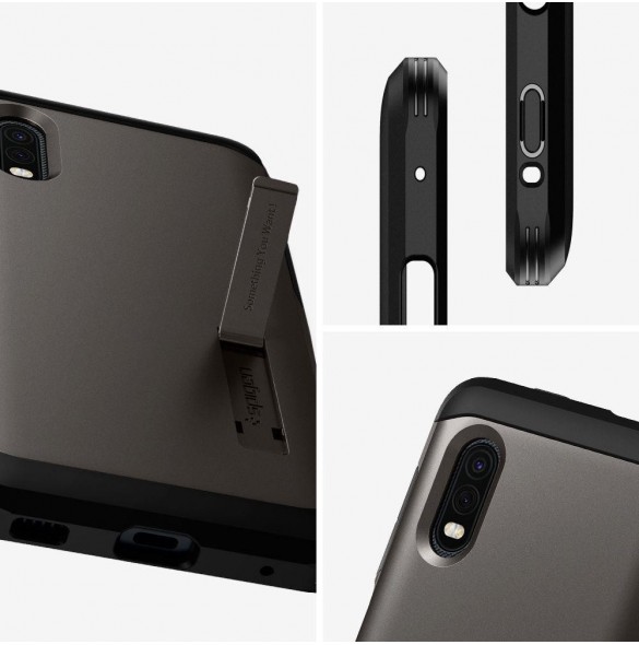 Vapenmetall och mycket snyggt omslag Samsung Galaxy Xcover Pro.