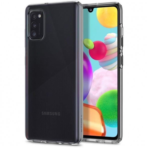 Samsung Galaxy A41 och väldigt snyggt skydd från Spigen.