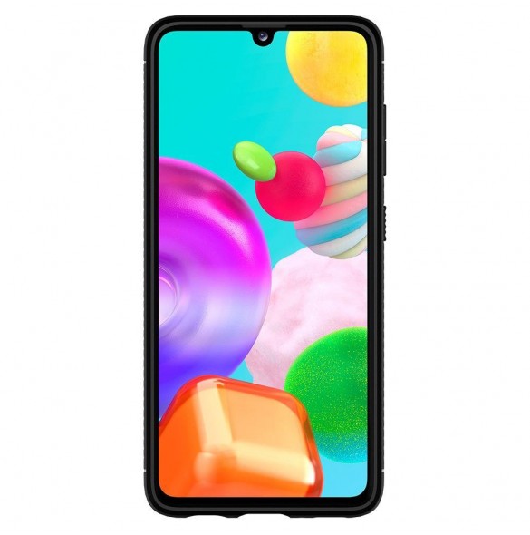 Samsung Galaxy A41 och väldigt snyggt skydd från Spigen.