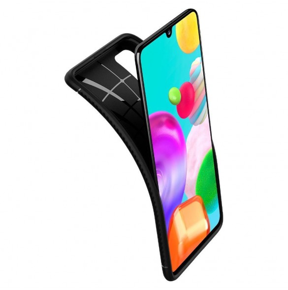 Svart och väldigt snyggt omslag Samsung Galaxy A41.