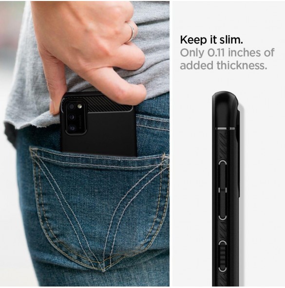 Ett elegant fodral för Med det här omslaget kommer du att vara lugn mot Samsung Galaxy A41.