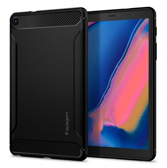 Matt svart och väldigt snyggt omslag Samsung Galaxy Tab A 8.0 & S Pen (2019).