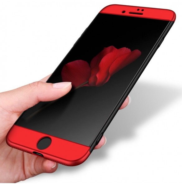 JollyFX 360 Skydd Fram och Bak Fodral Full Body Skal Apple iPhone 8/7 - Svart
