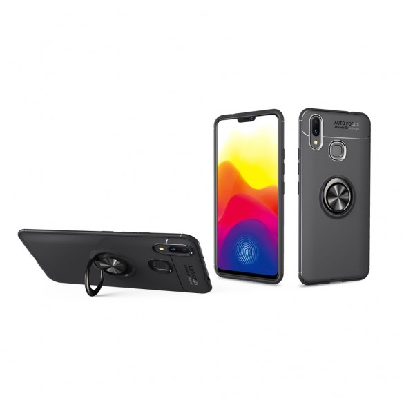 Finger Ring Kickstand TPU Case till Huawei nova 3 - Svart