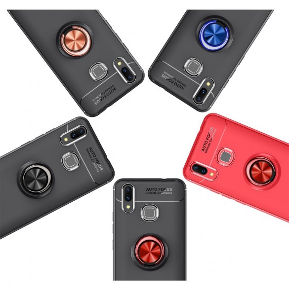 Finger Ring Kickstand TPU Case till Huawei nova 3 - Svart
