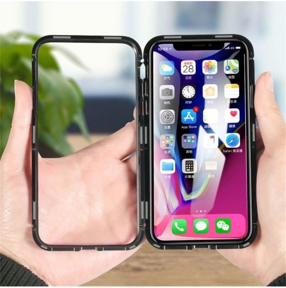 JollyFX Magnetic Case Full Body Frame (inget skärmskydd) till Huawei Mate 20 Pro - Svart