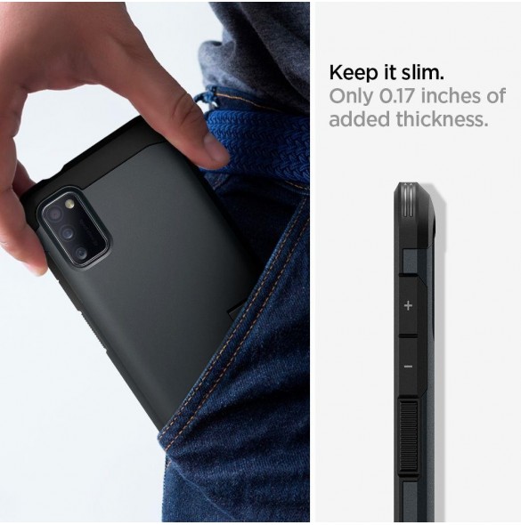 Samsung Galaxy A41 och väldigt snyggt skydd från Spigen.