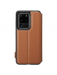 Sadelbrunt och mycket snyggt omslag Samsung Galaxy S20 Ultra.
