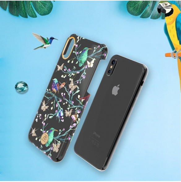 Blått och mycket snyggt omslag iPhone XS / iPhone X.